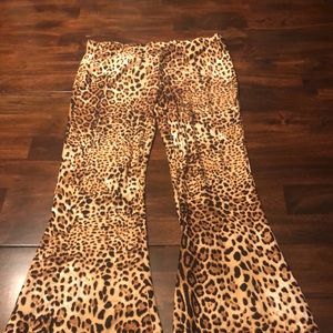 Animal Print Flare Pants